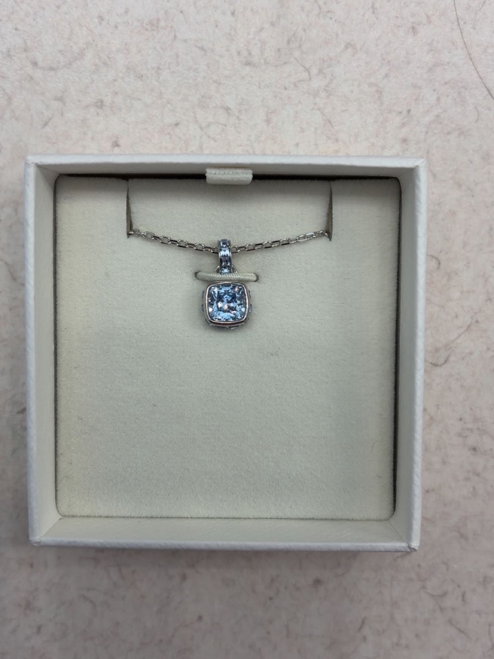 Swarovski aqua blue crystal necklace